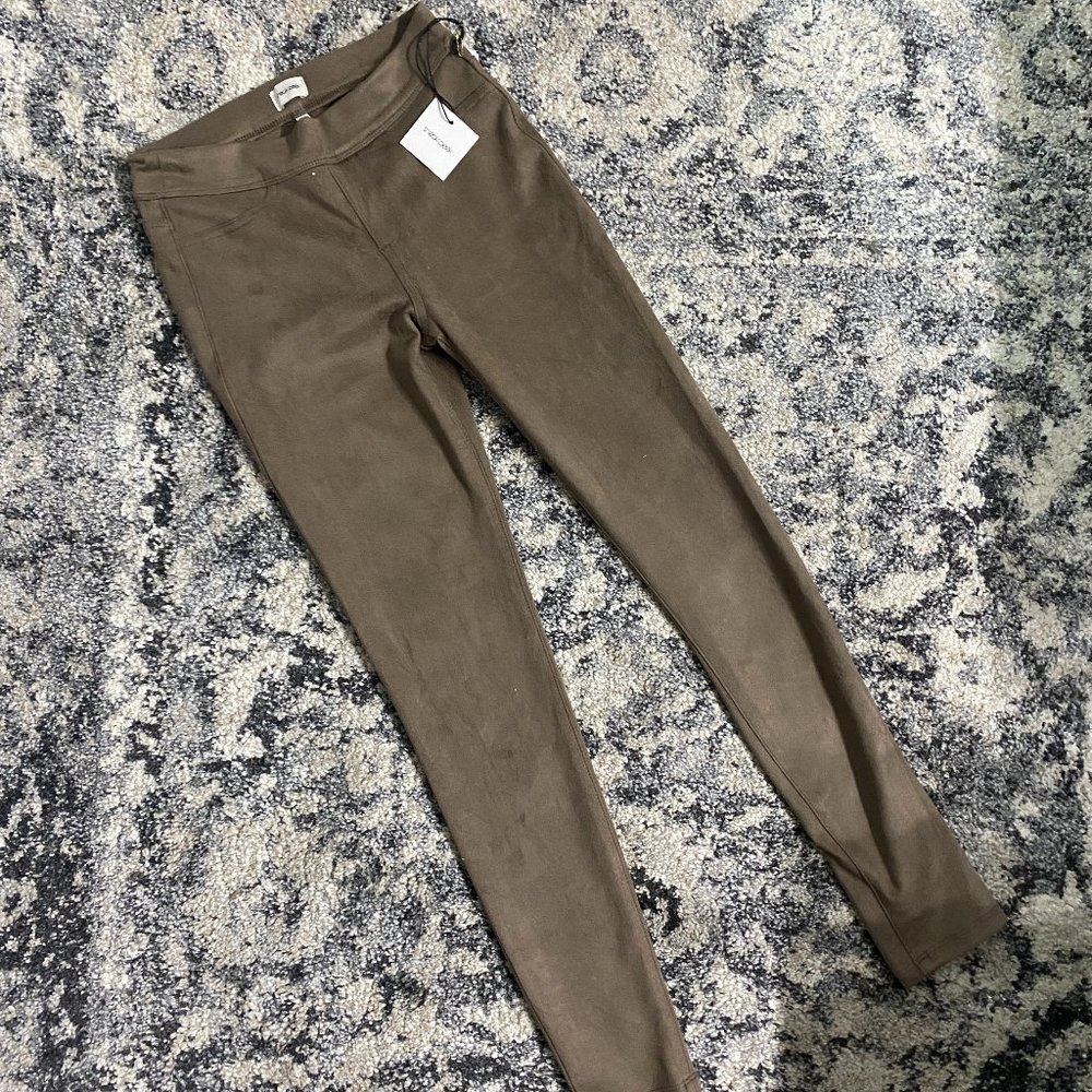 Taupe Microsuede Stretch Low-Rise "Jeggings" NWT